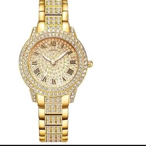 Luxurious Gold Crystal Women's Watch